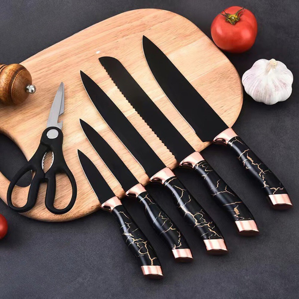 Set De Cuchillos X5 Negro